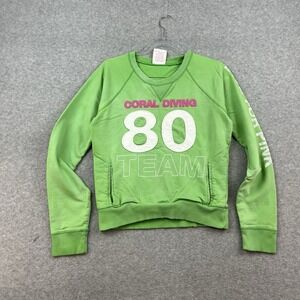 Victoria Secret PINK Coral Diving Team‎ Sweatshirt Pockets M Y2k Original Top